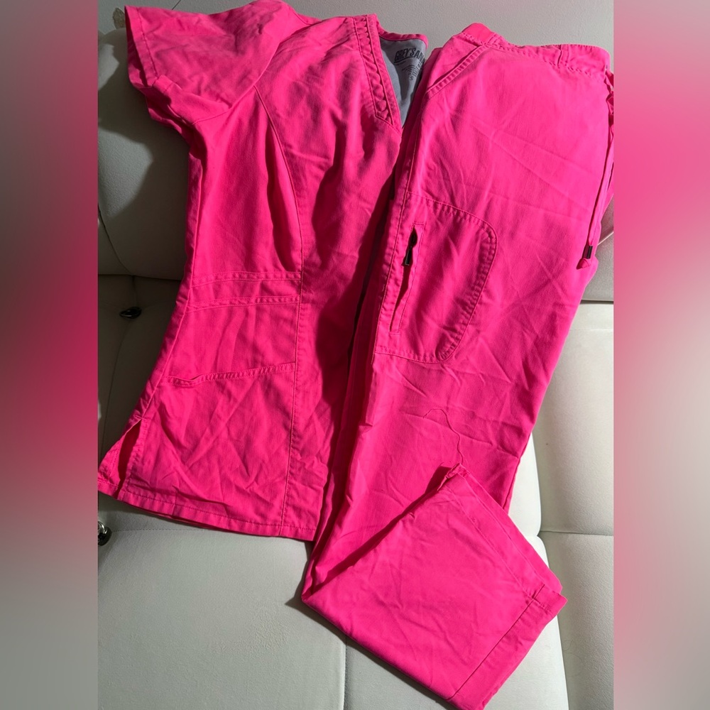 Bright Pink Scrub Set